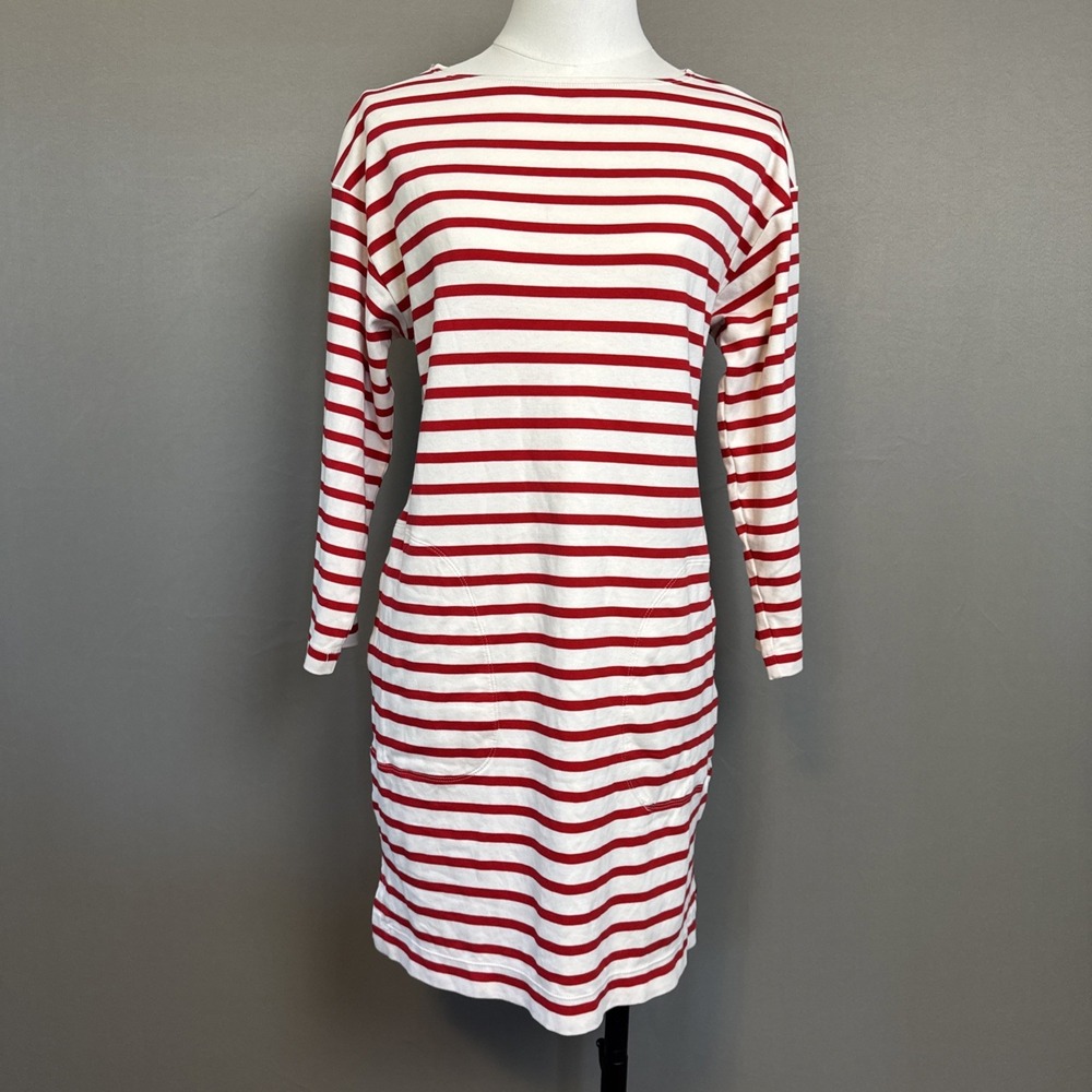 Spanx Red/White Stripe Long Sleeve Dress Size XS